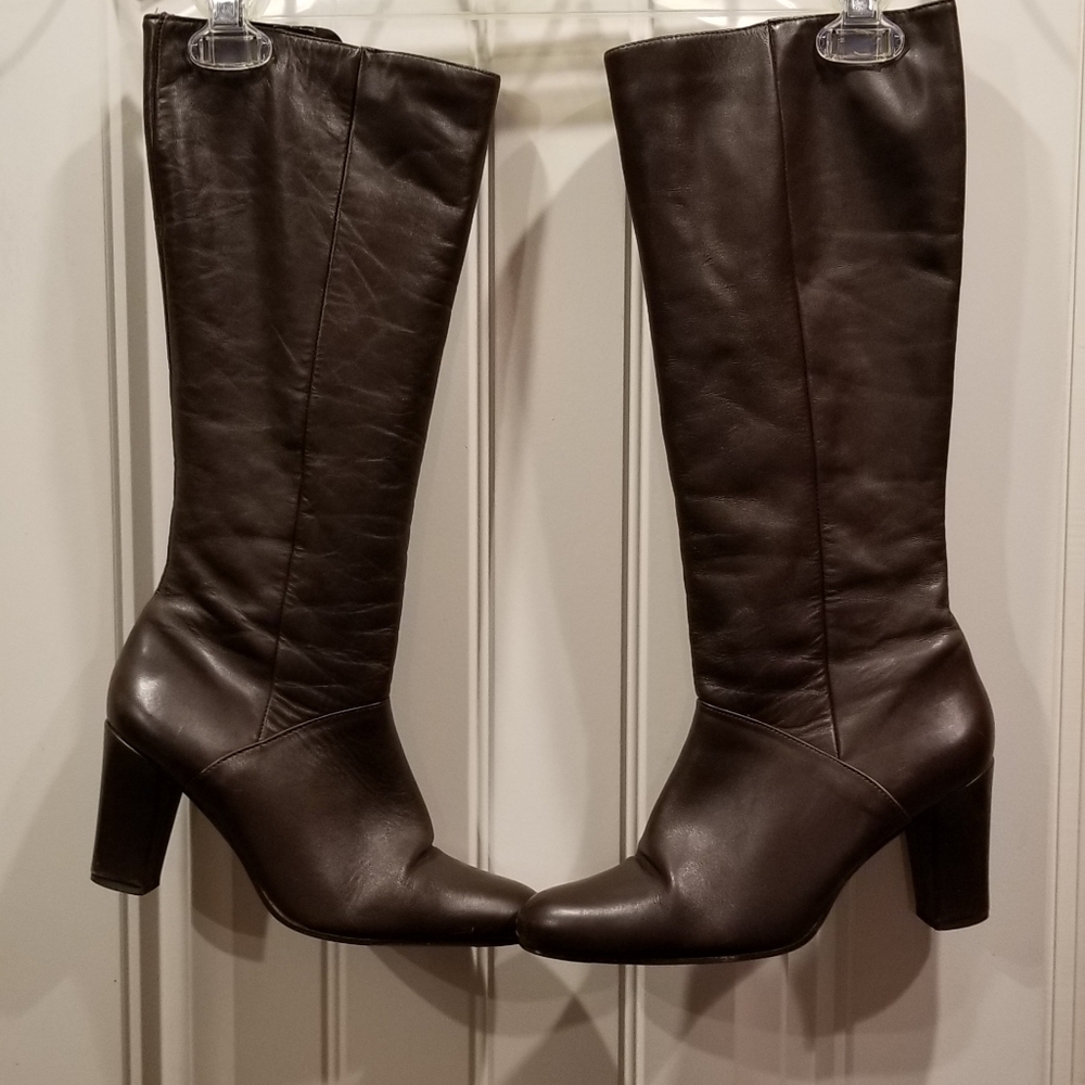 Hunt Club Brown Soft Leather Boots Sz 8.5